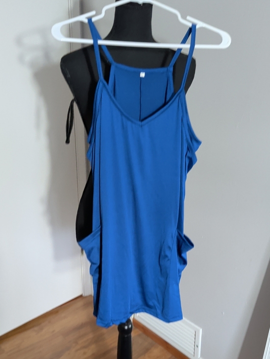 Pants - Blue Women's Spaghetti Strap Tank Top